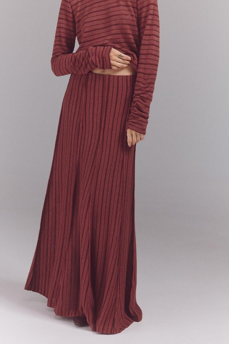 pedro del hierro Falda midi punto Tienda