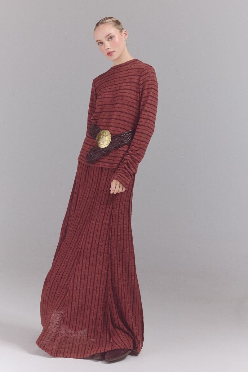 pedro del hierro Falda midi punto Tienda