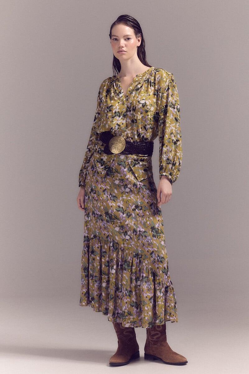 pedro del hierro Falda larga estampada Tienda