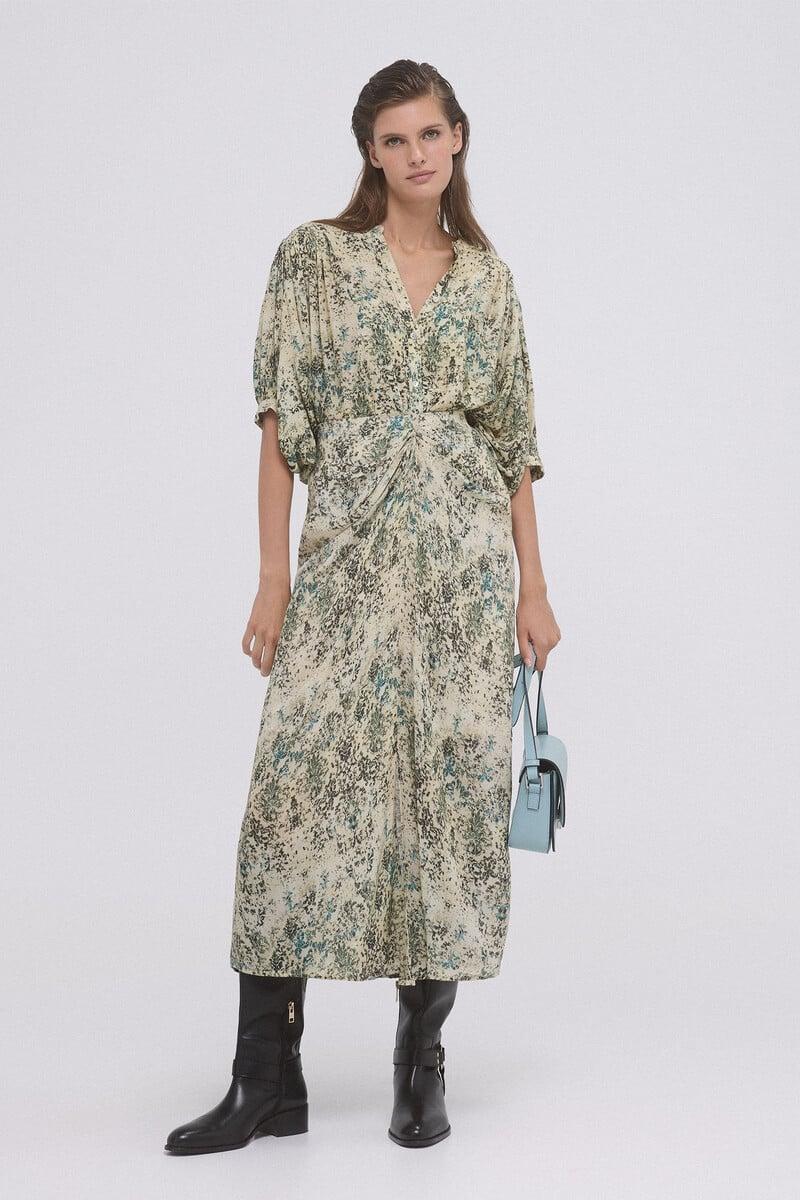 pedro del hierro Falda estampada drapeada Liquidación