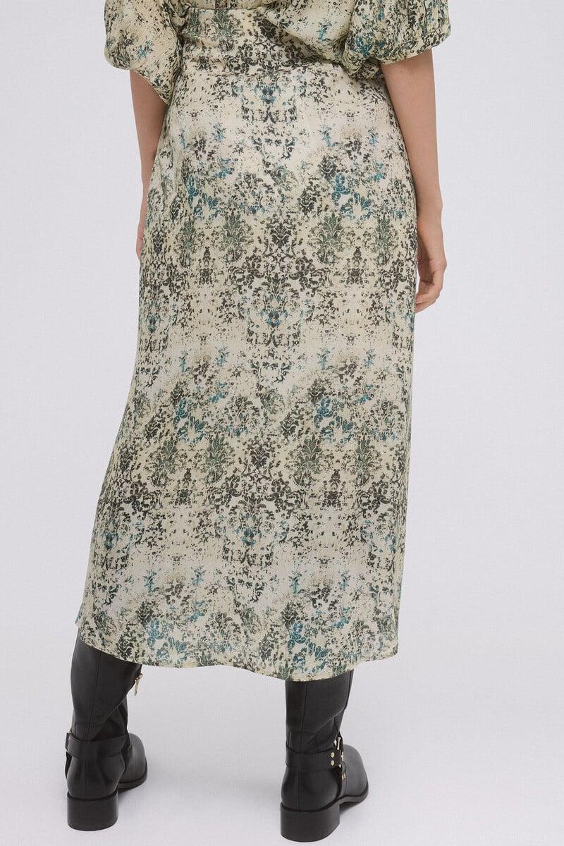 pedro del hierro Falda estampada drapeada Liquidación