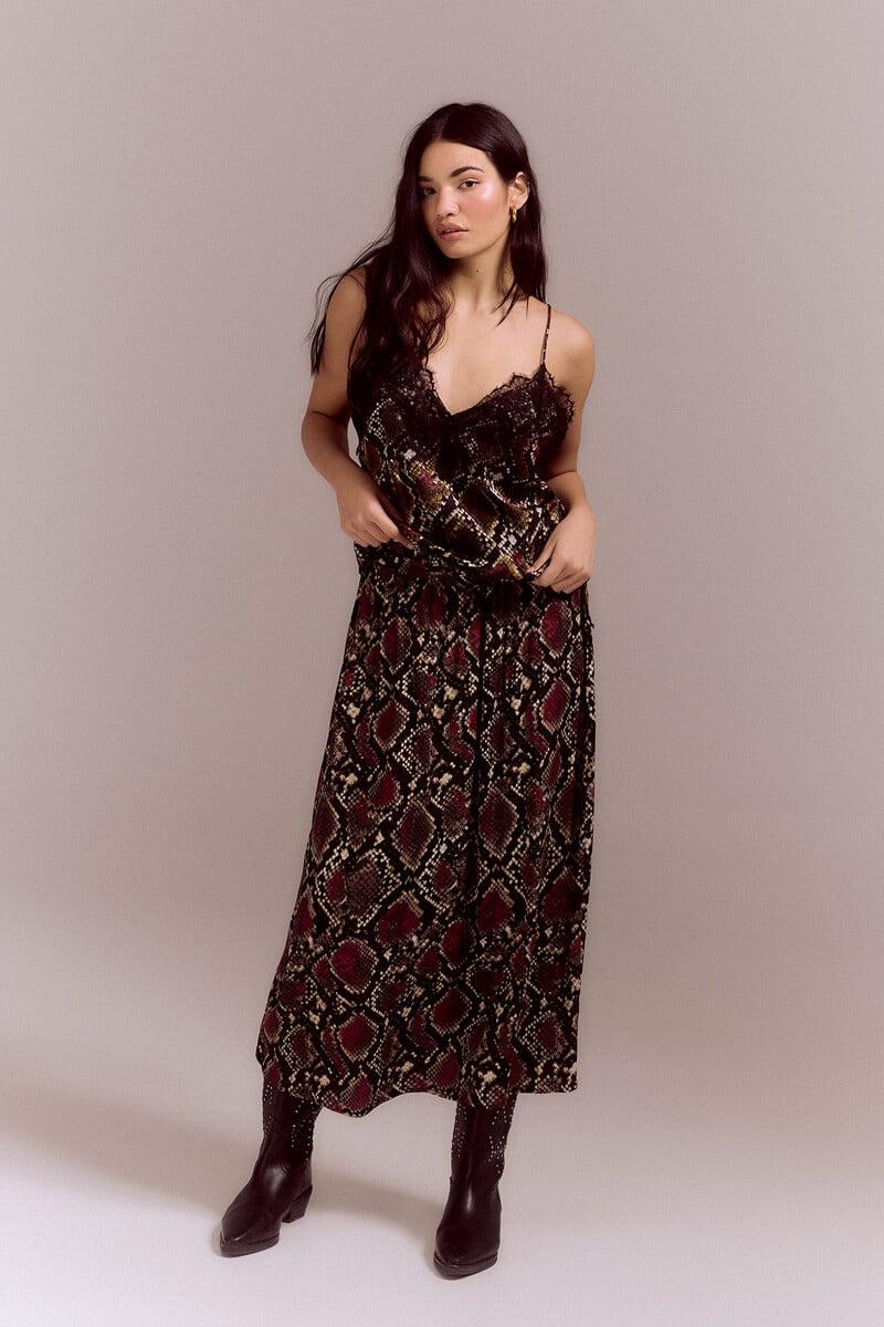 pedro del hierro Falda larga estampada Oferta especial