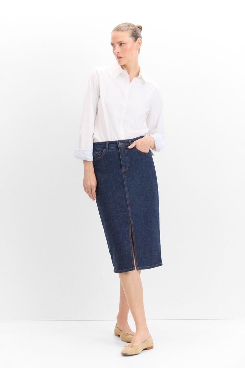 pedro del hierro Falda Midi Vaquera Envío gratis