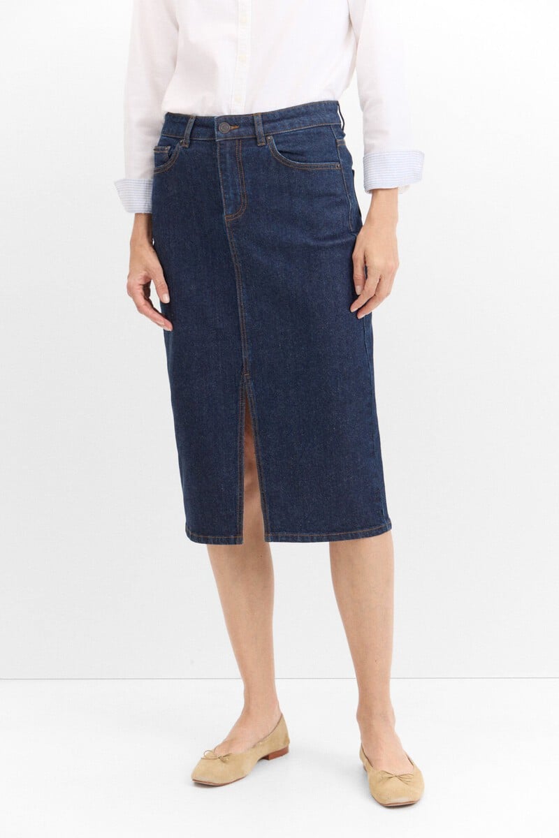 pedro del hierro Falda Midi Vaquera Envío gratis