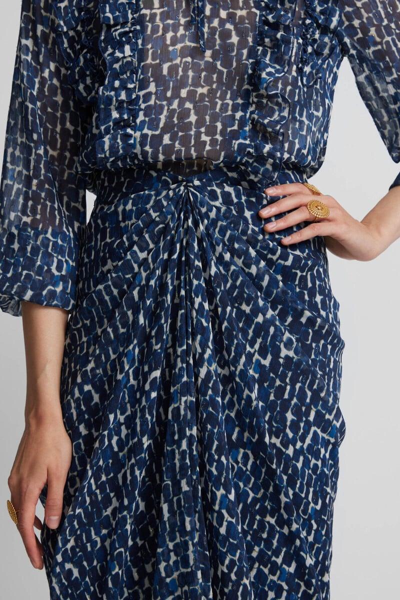 pedro del hierro Falda drapeada estampado COMPRAR AHORA