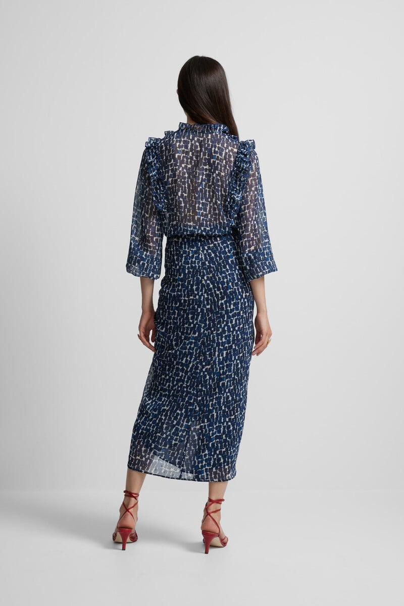pedro del hierro Falda drapeada estampado COMPRAR AHORA