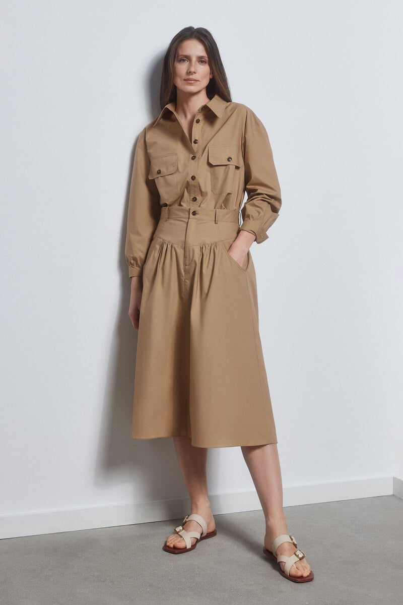 pedro del hierro Falda midi canesú En oferta