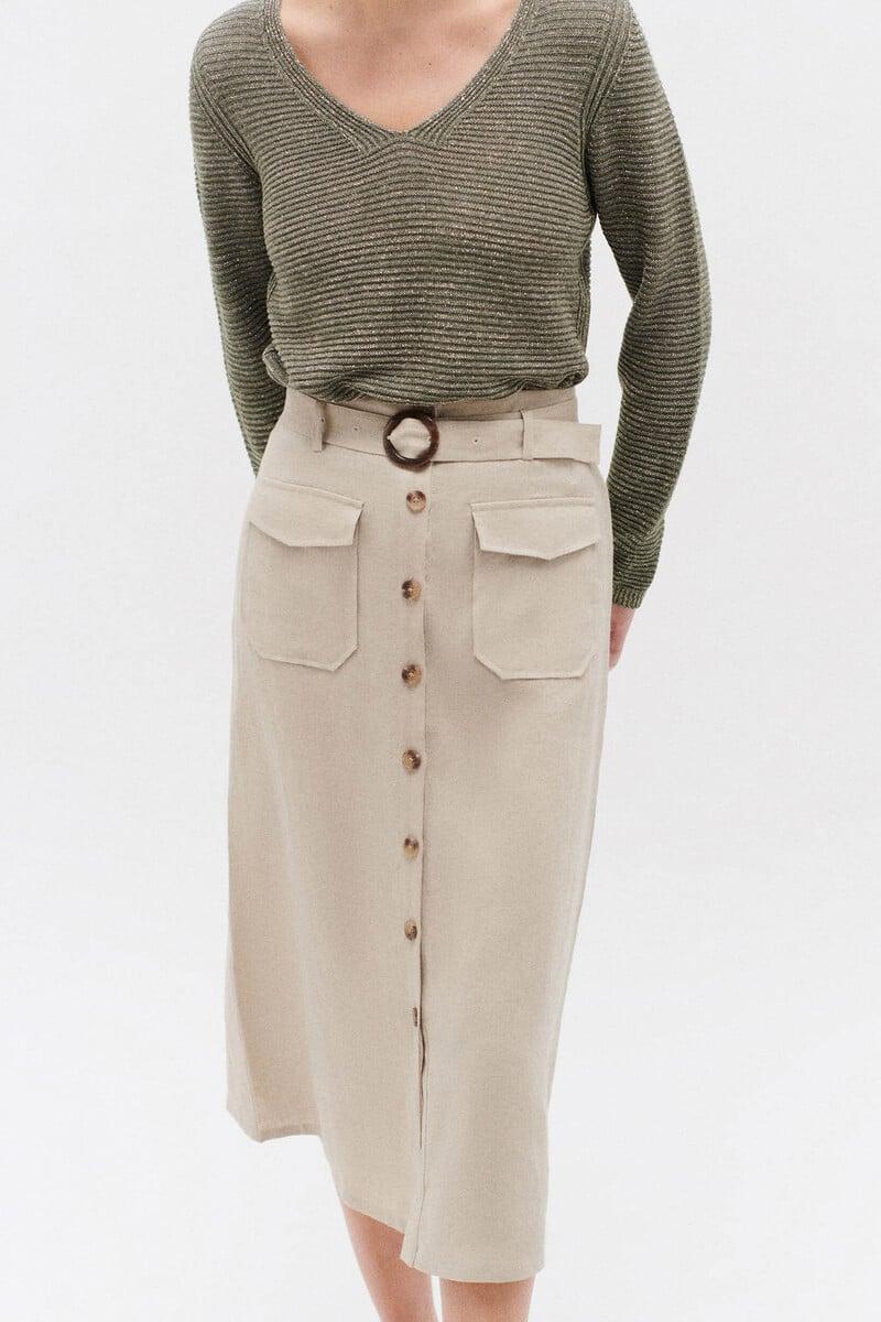pedro del hierro Falda agnes 100 % lino Descuentos del mes