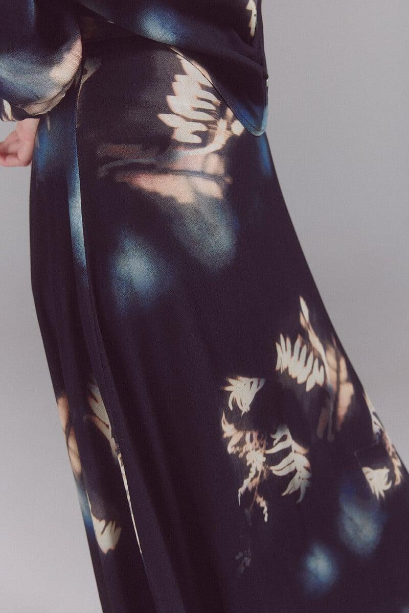 pedro del hierro Falda midi estampada Oferta exclusiva