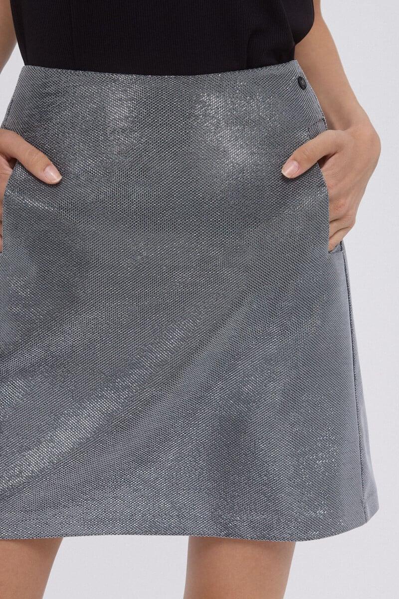 pedro del hierro Mini falda tejido fantasía Última moda