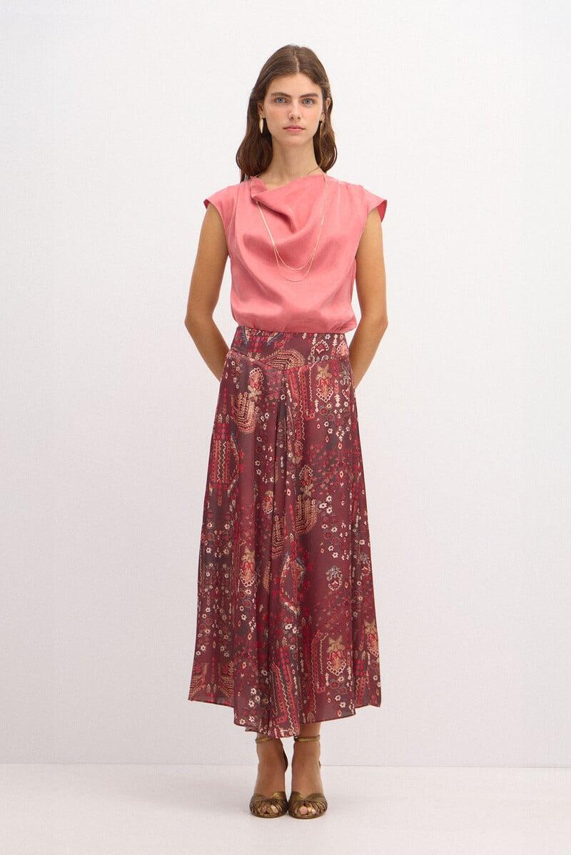 pedro del hierro Olivia. Falda canesú Descuento por venta flash