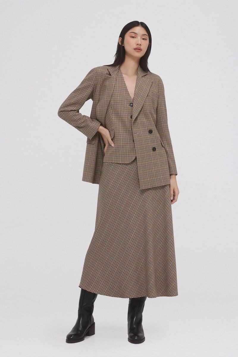 pedro del hierro Falda evasé midi Rebajas de fin de temporada