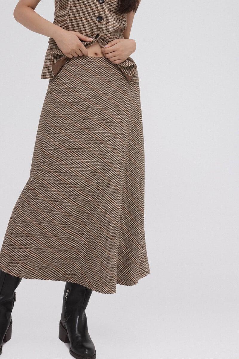 pedro del hierro Falda evasé midi Rebajas de fin de temporada