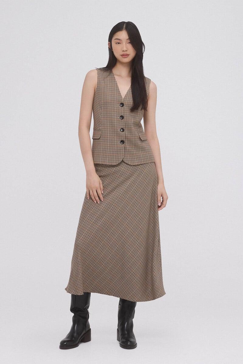 pedro del hierro Falda evasé midi Rebajas de fin de temporada