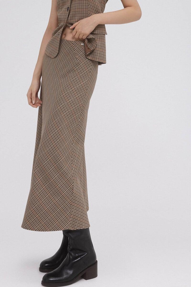 pedro del hierro Falda evasé midi Rebajas de fin de temporada
