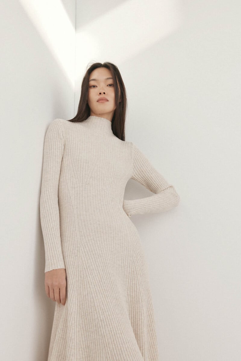 pedro del hierro Vestido canalé midi Rebajas