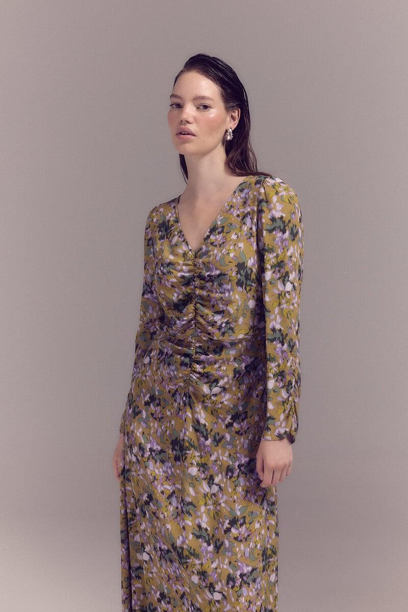 pedro del hierro Vestido frunces estampado Rebajas baratas