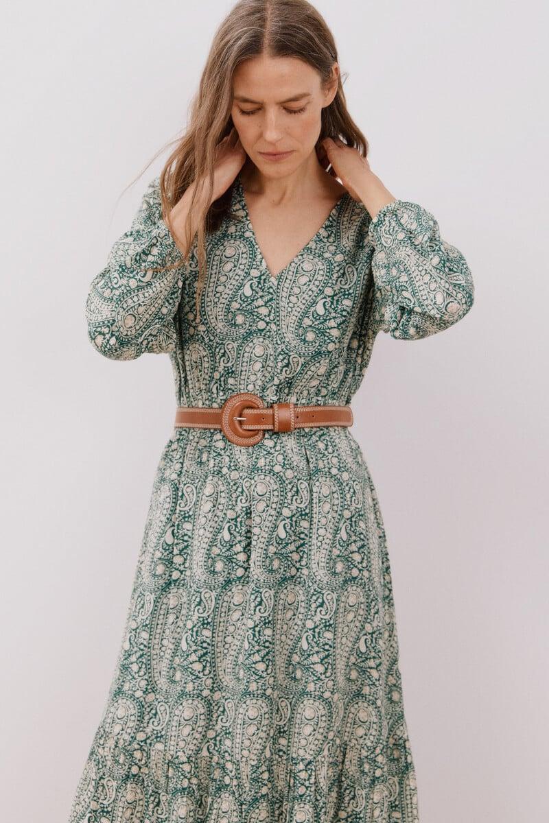 pedro del hierro Vestido estampado largo Descuento