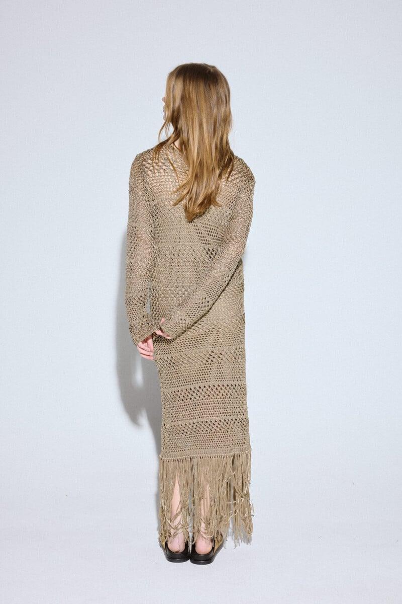 pedro del hierro Vestido punto flecos Oferta especial