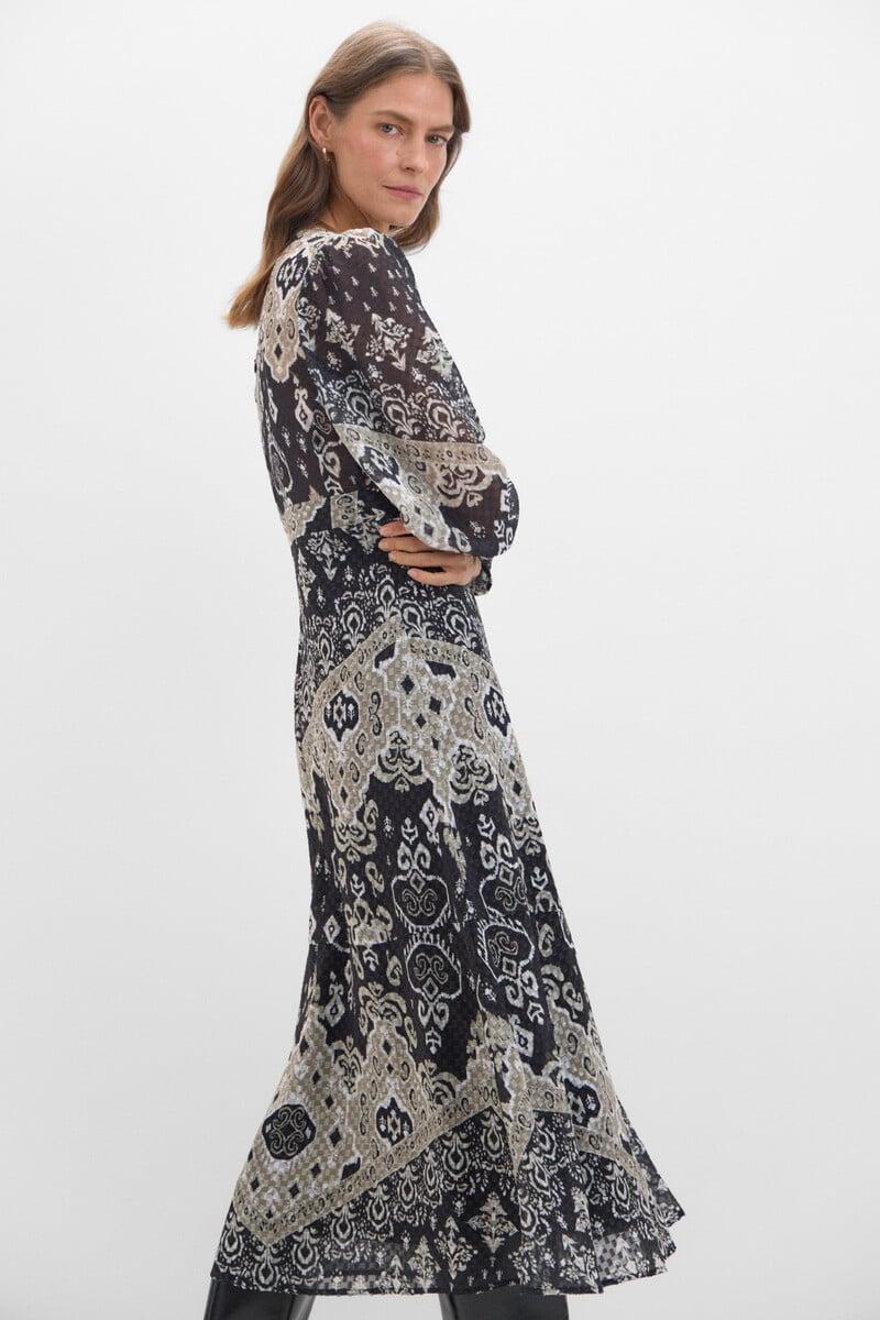 pedro del hierro Vestido estampado textura ÚLTIMAS EDICIONES