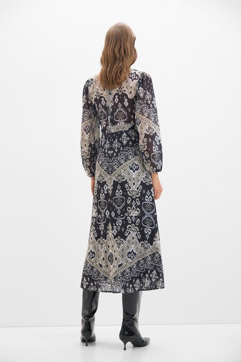 pedro del hierro Vestido estampado textura ÚLTIMAS EDICIONES