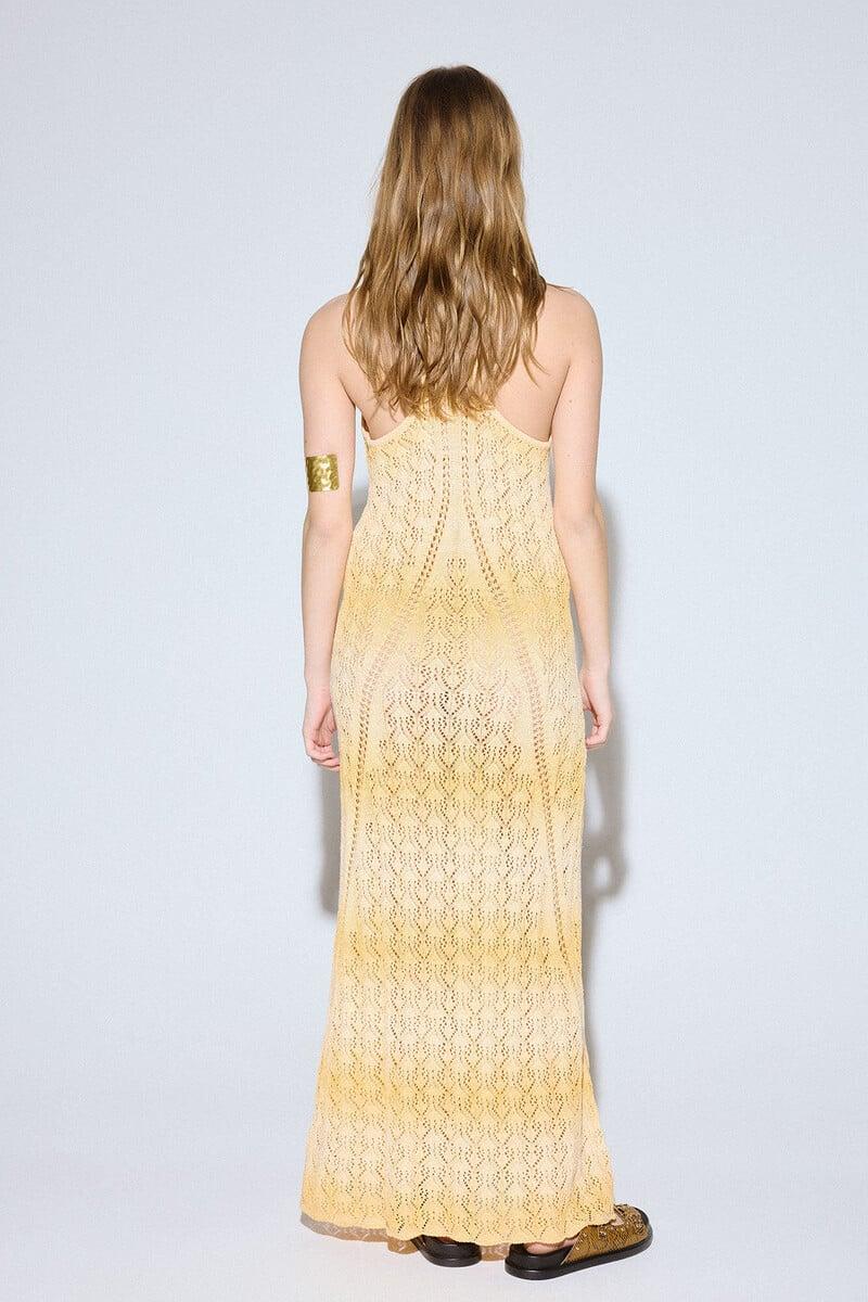 pedro del hierro Vestido punto calado halter Precio de fábrica