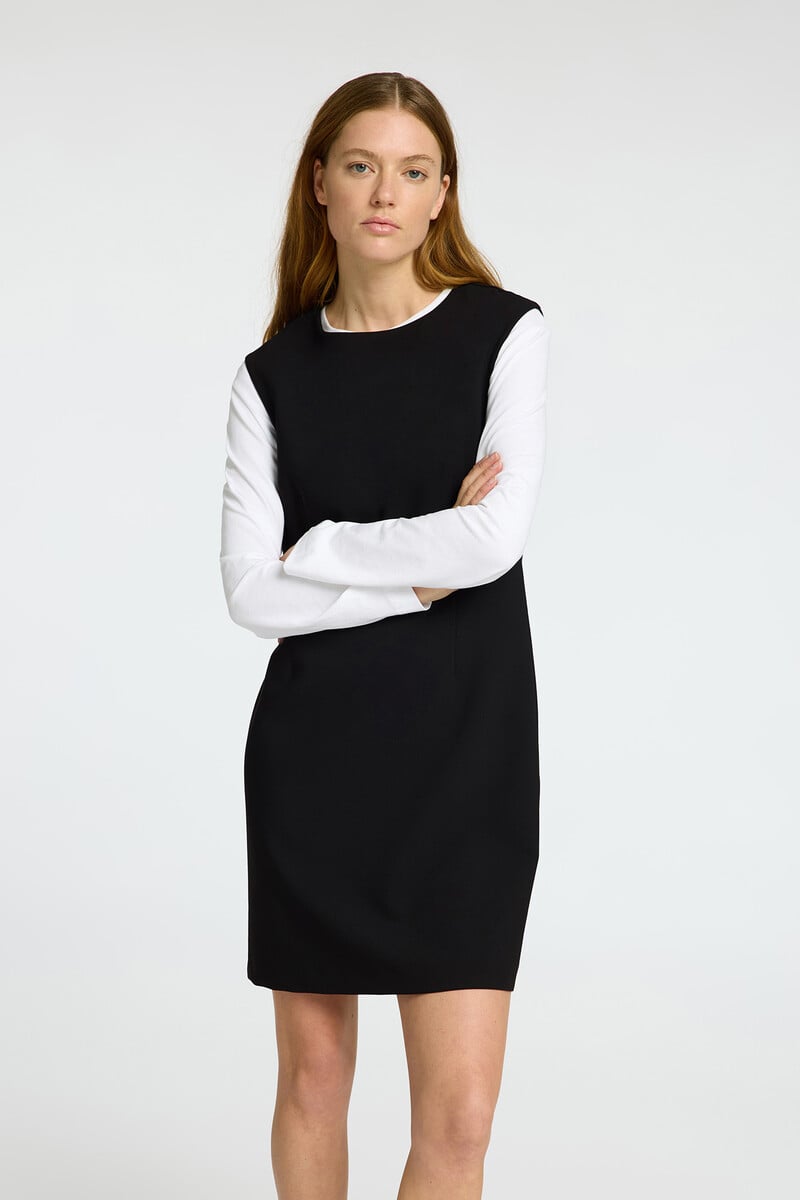 pedro del hierro Vestido corto de tirantes confeccionado con materiales reciclados Oferta especial de fábrica