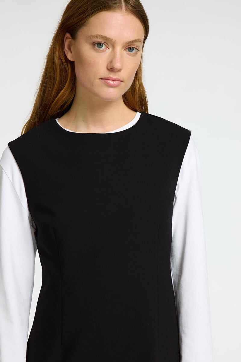 pedro del hierro Vestido corto de tirantes confeccionado con materiales reciclados Oferta especial de fábrica