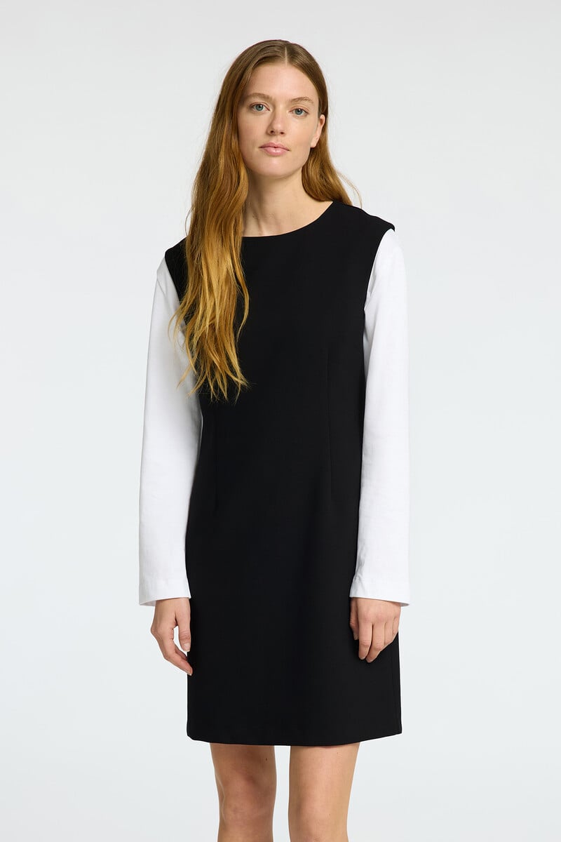 pedro del hierro Vestido corto de tirantes confeccionado con materiales reciclados Oferta especial de fábrica