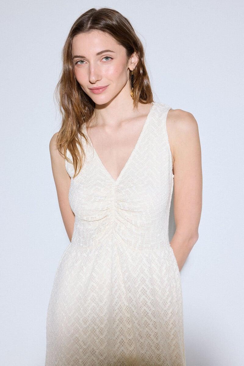 pedro del hierro Vestido estructura frunce Promoción trimestral