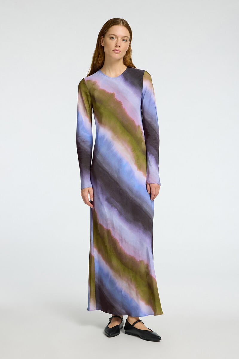 pedro del hierro Vestido Midi Tie Dye confeccionado con viscosa Superdescuento
