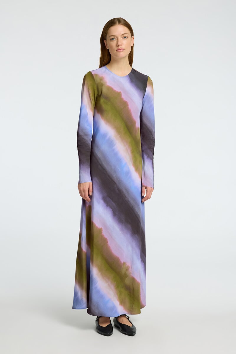 pedro del hierro Vestido Midi Tie Dye confeccionado con viscosa Superdescuento