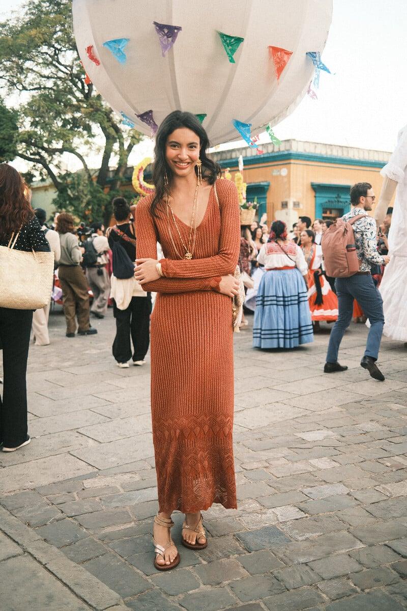 pedro del hierro Tadea. Vestido largo punto Grandes descuentos