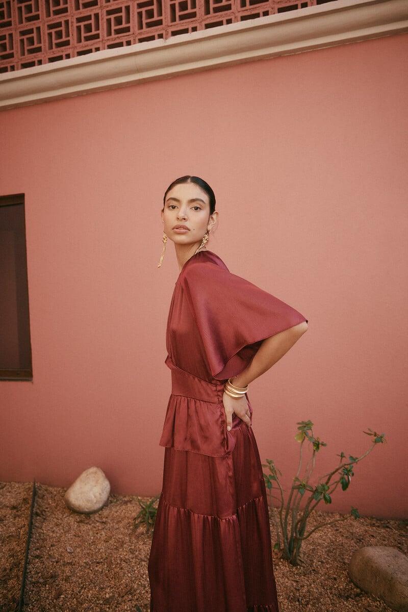 pedro del hierro Ariadna. Vestido fluido paneles