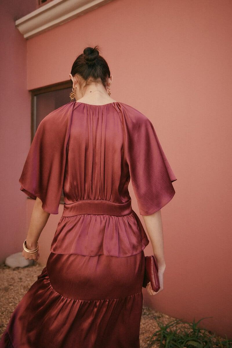 pedro del hierro Ariadna. Vestido fluido paneles Ahorra y exporta