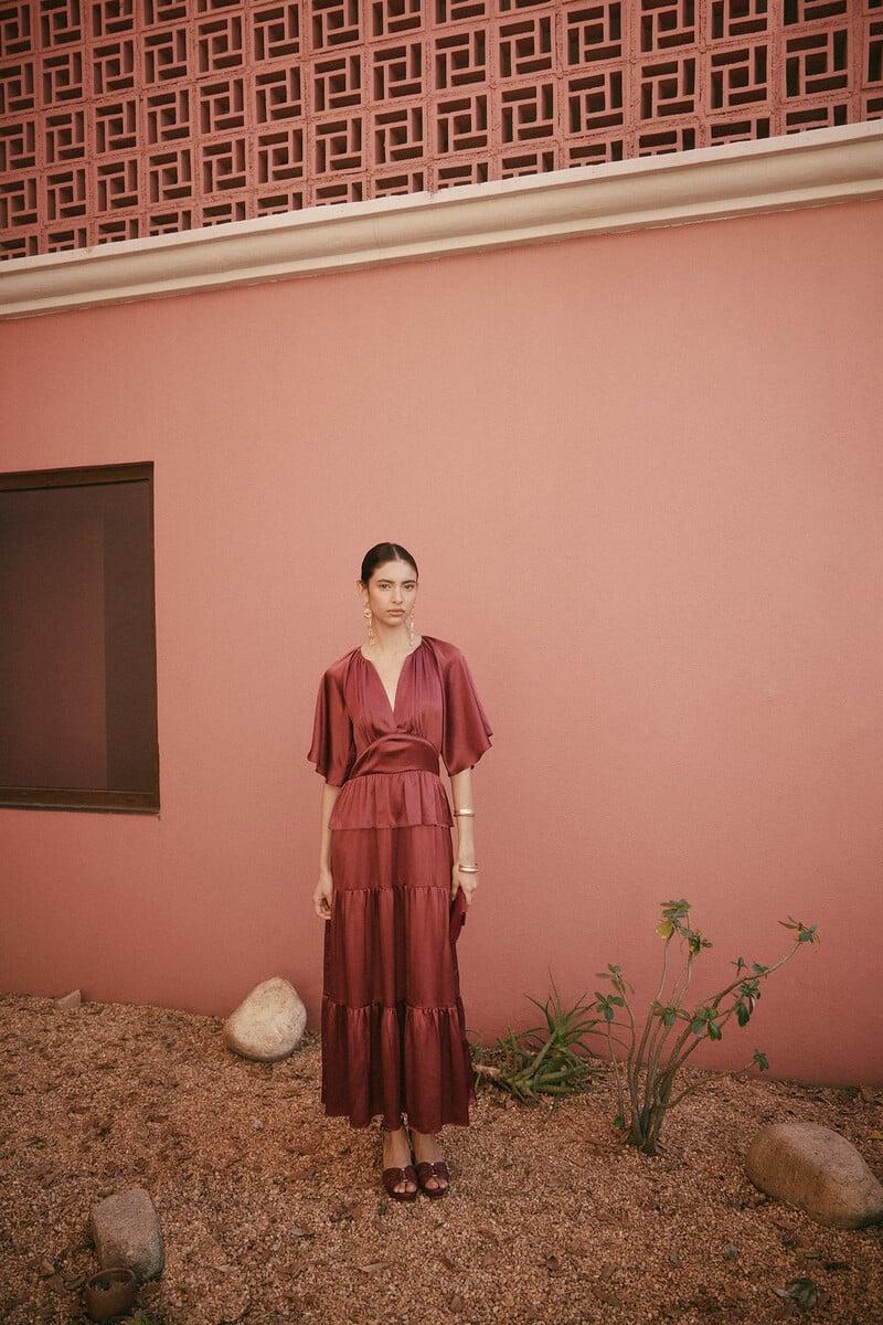 pedro del hierro Ariadna. Vestido fluido paneles Ahorra y exporta