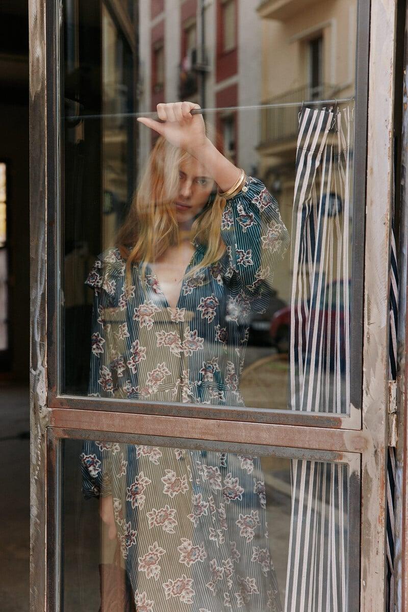 pedro del hierro Alejandra. Vestido estampado Descuentos del mes
