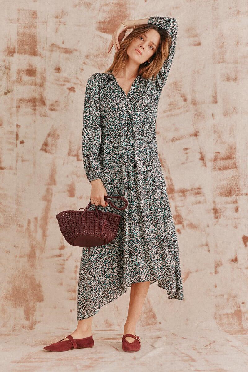 pedro del hierro Ava. Vestido estampado Descuento por venta flash