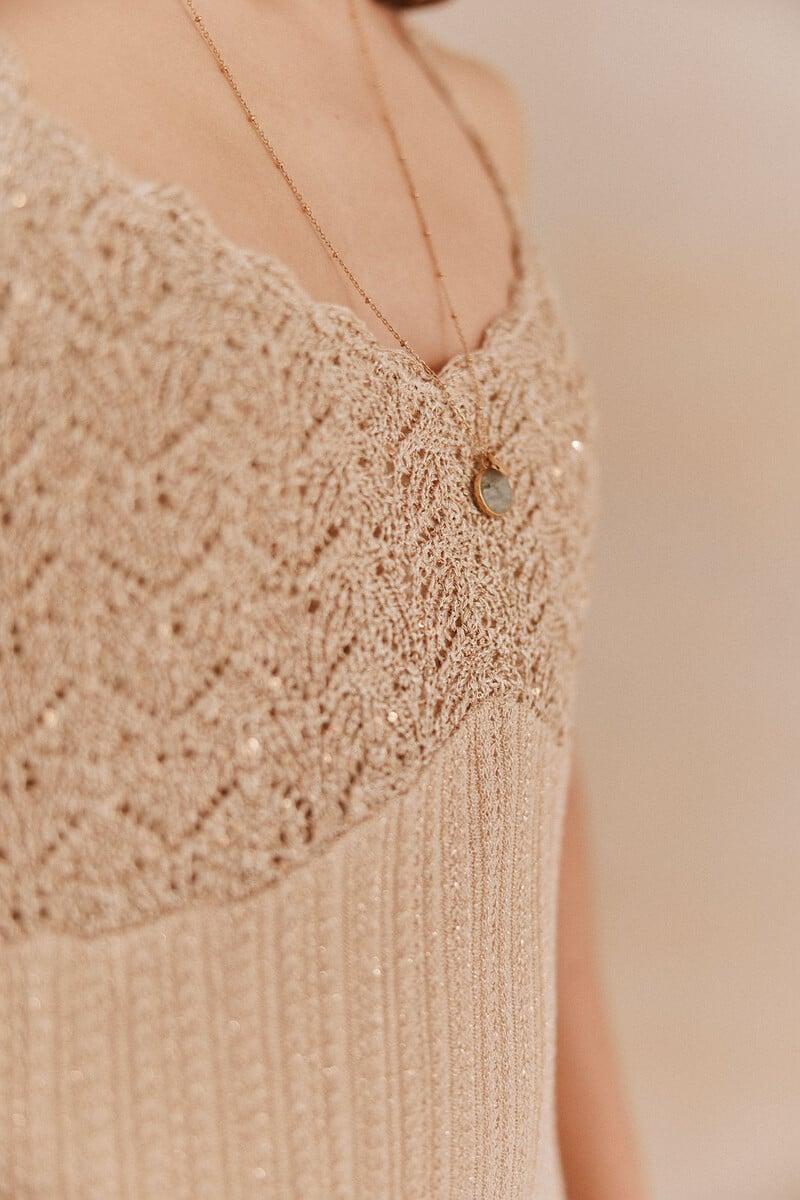 pedro del hierro Nora. Vestido tirantes punto Ofertas de temporada