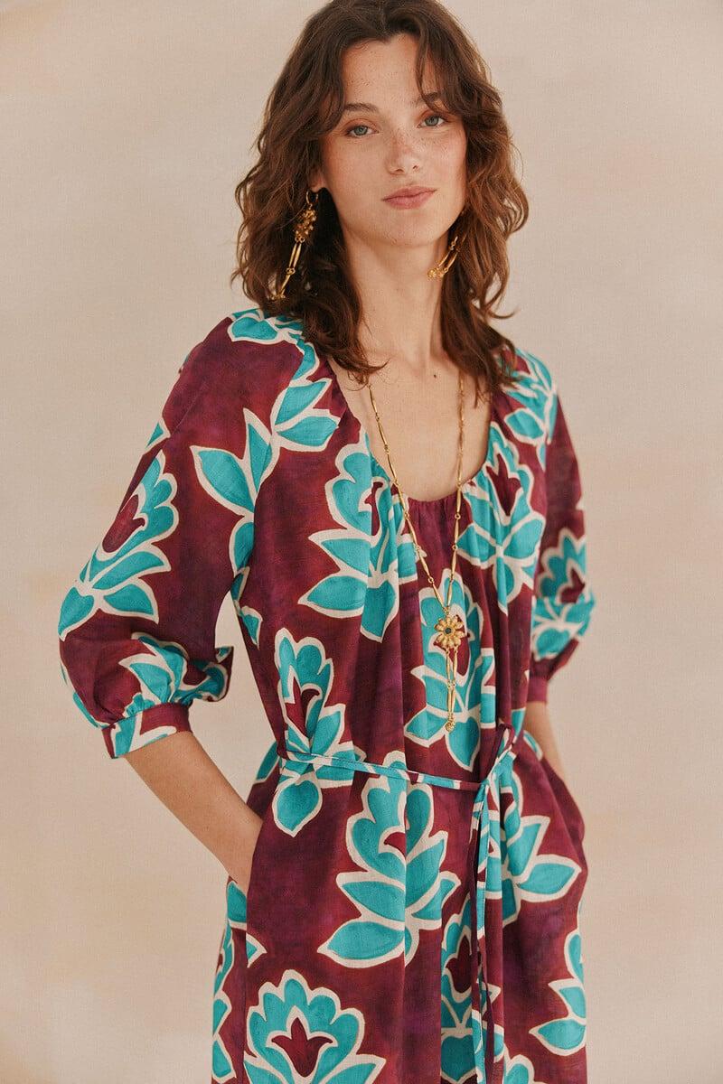 pedro del hierro Celina. Vestido estampado 2025