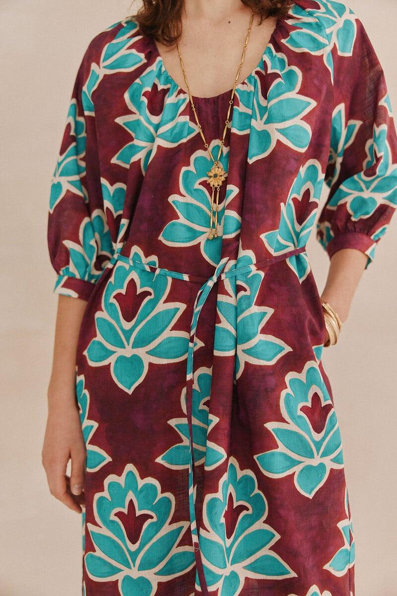 pedro del hierro Celina. Vestido estampado 2025