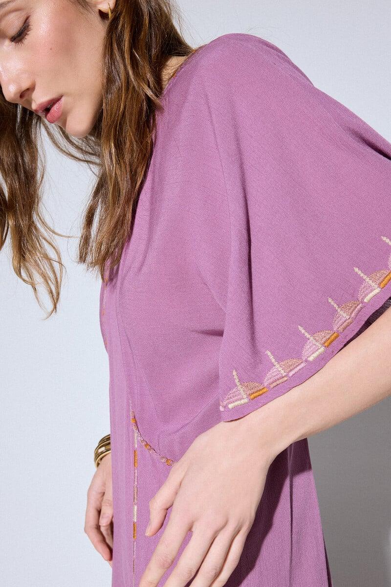 pedro del hierro Vestido manga capa bordado Gran oferta