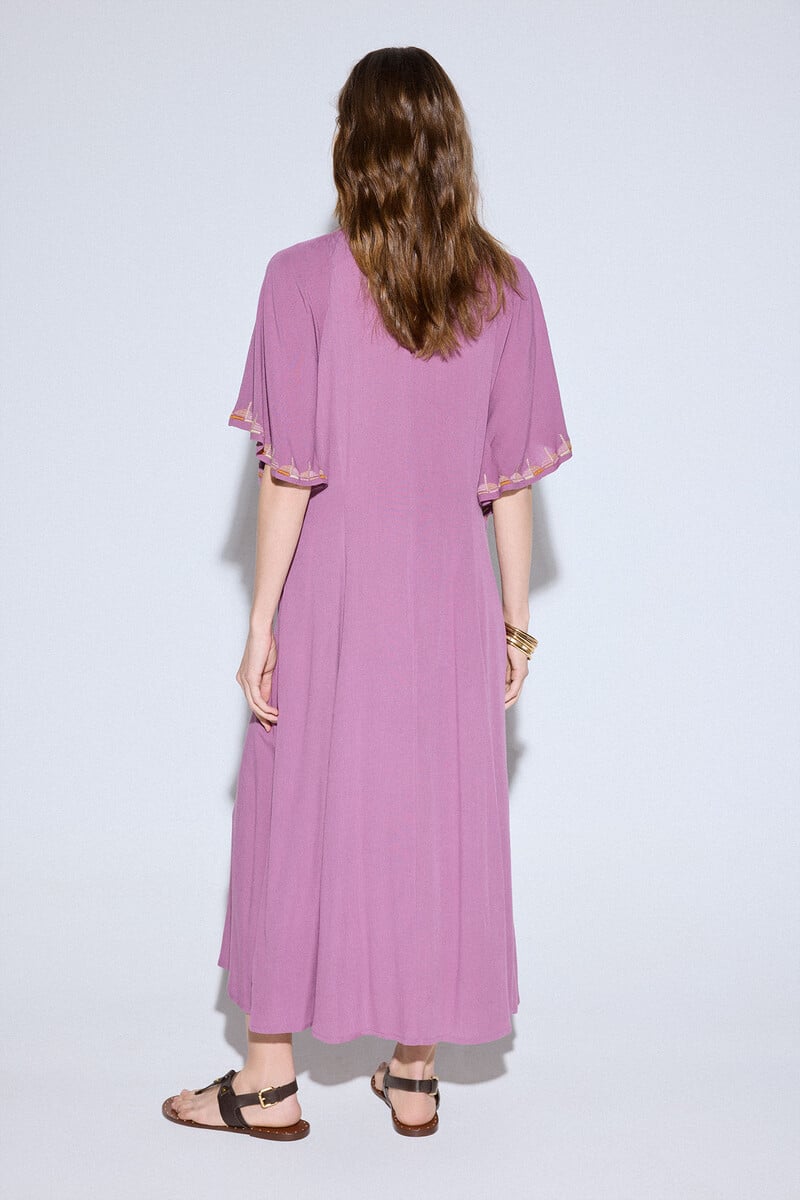 pedro del hierro Vestido manga capa bordado Gran oferta