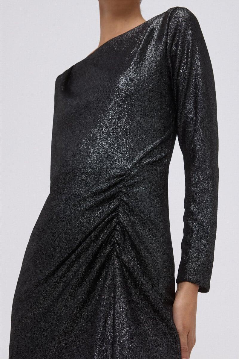pedro del hierro Vestido plateado de punto Descuento