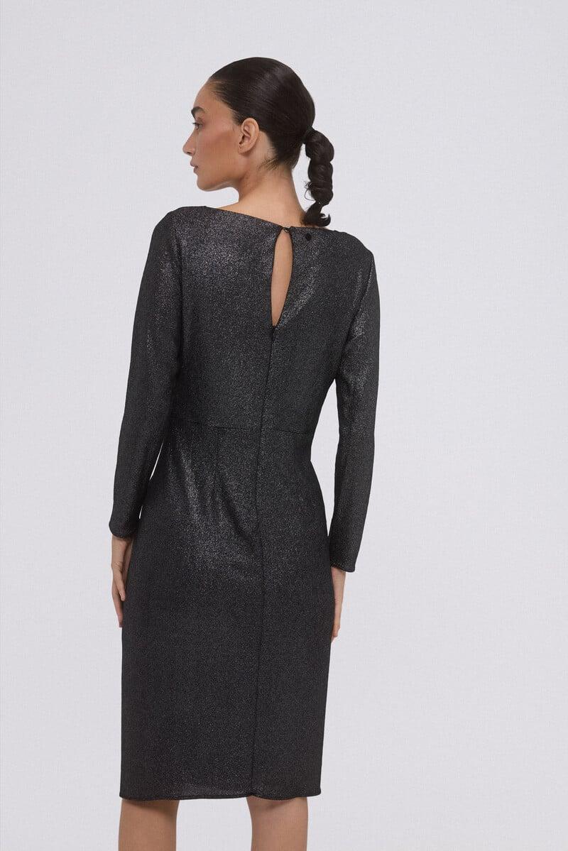 pedro del hierro Vestido plateado de punto Descuento