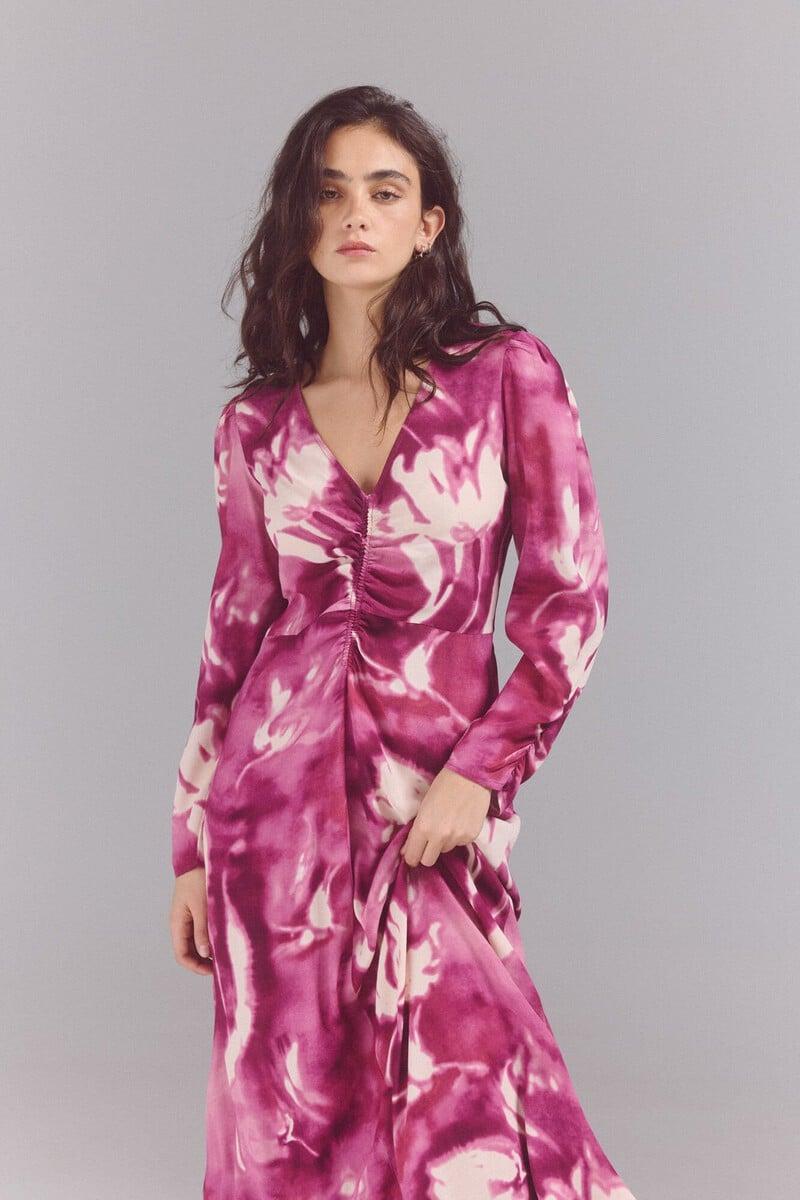 pedro del hierro Vestido estampado detalle frunce Tienda