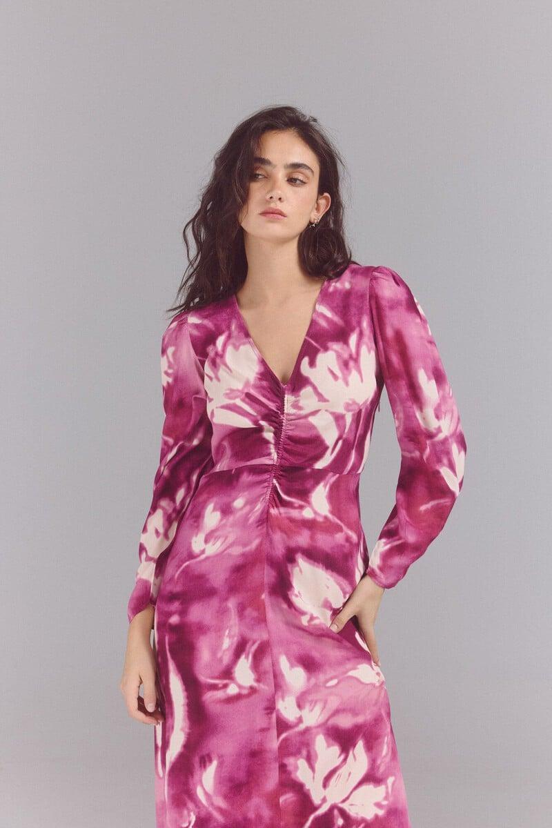 pedro del hierro Vestido estampado detalle frunce Tienda