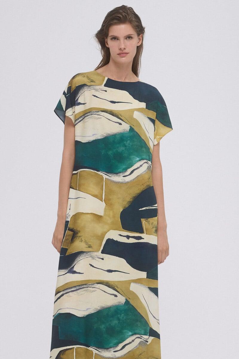 pedro del hierro Vestido tunica estampado Tienda