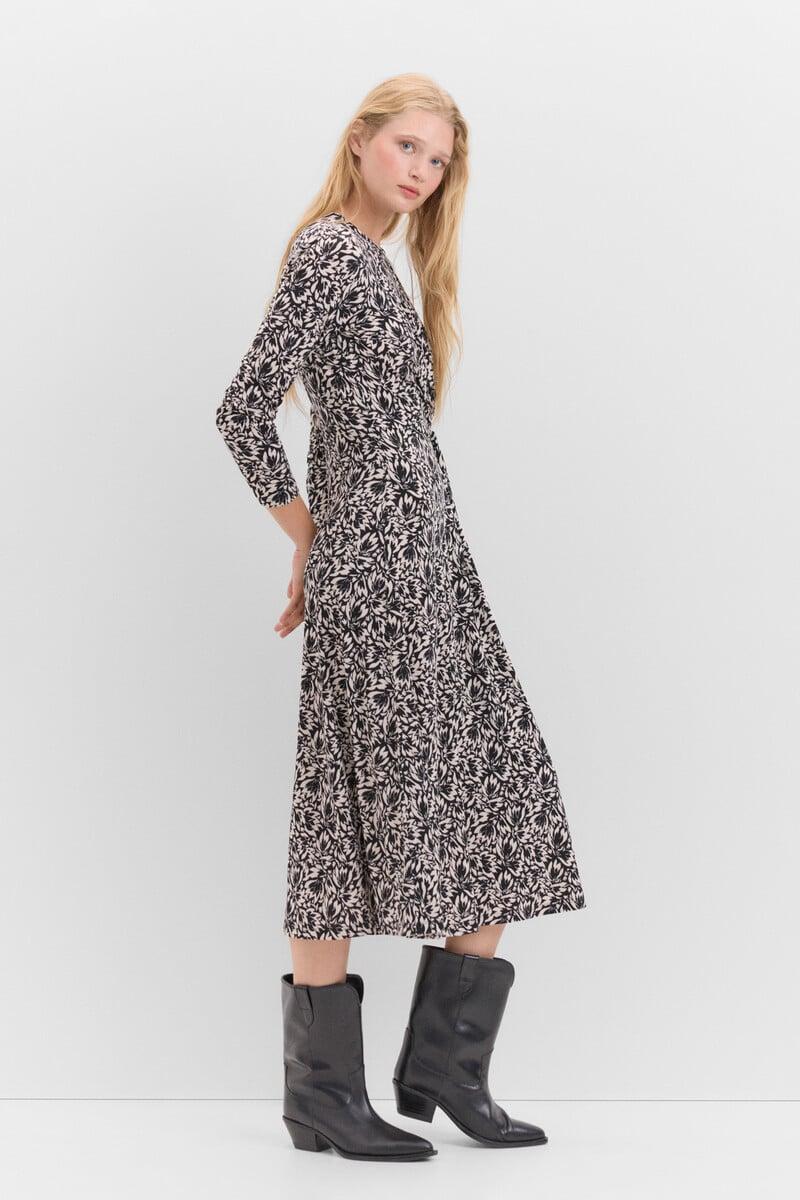 pedro del hierro Vestido con frunce delantero Liquidación