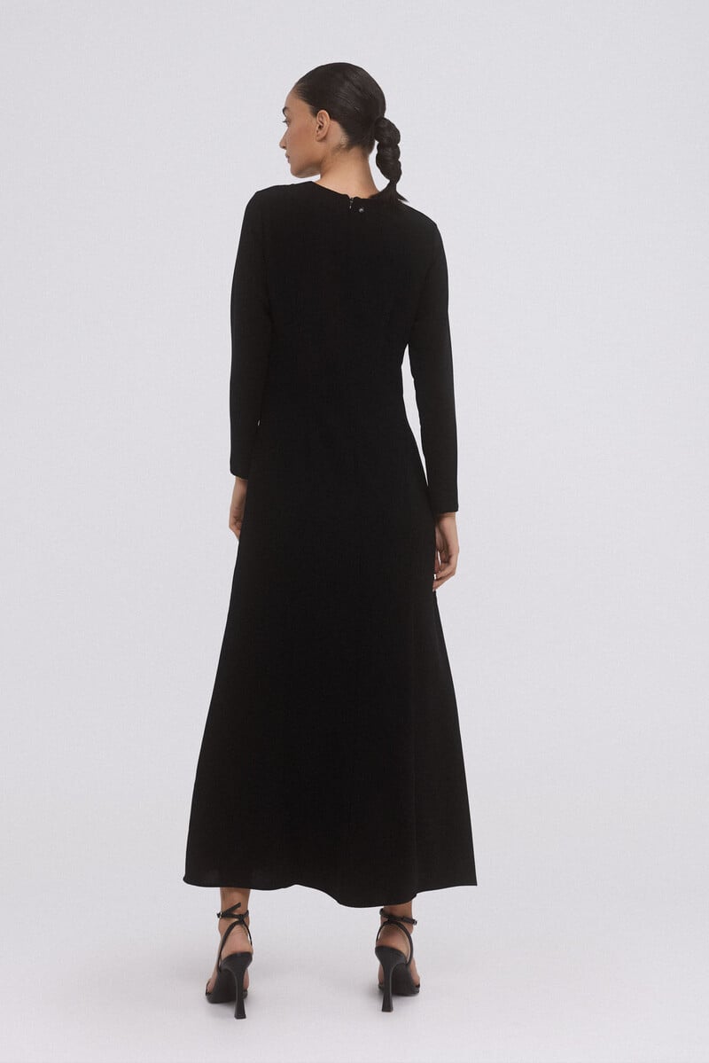 pedro del hierro Vestido negro midi Rebajas top